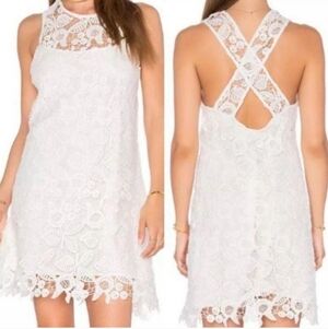 Anthropologie WAYF Crochet Lace Criss Crossed Back Dress NWT
